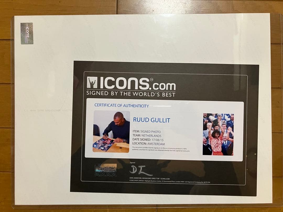 サッカー 直筆サインフォト ルート フリット グーリット