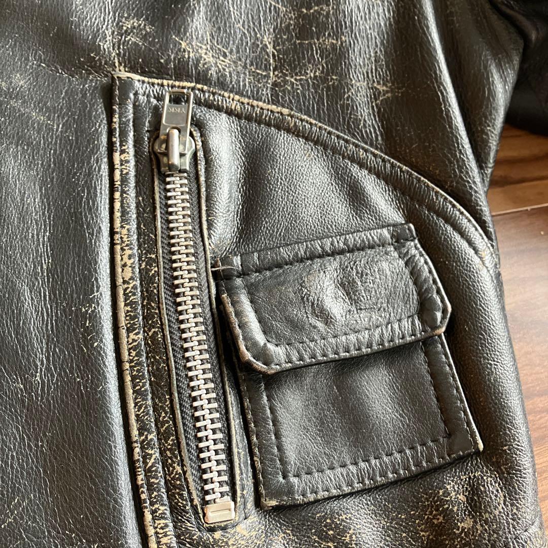 ヴィンテージ　ダブルライダース　革ジャン　70s-80s オールド