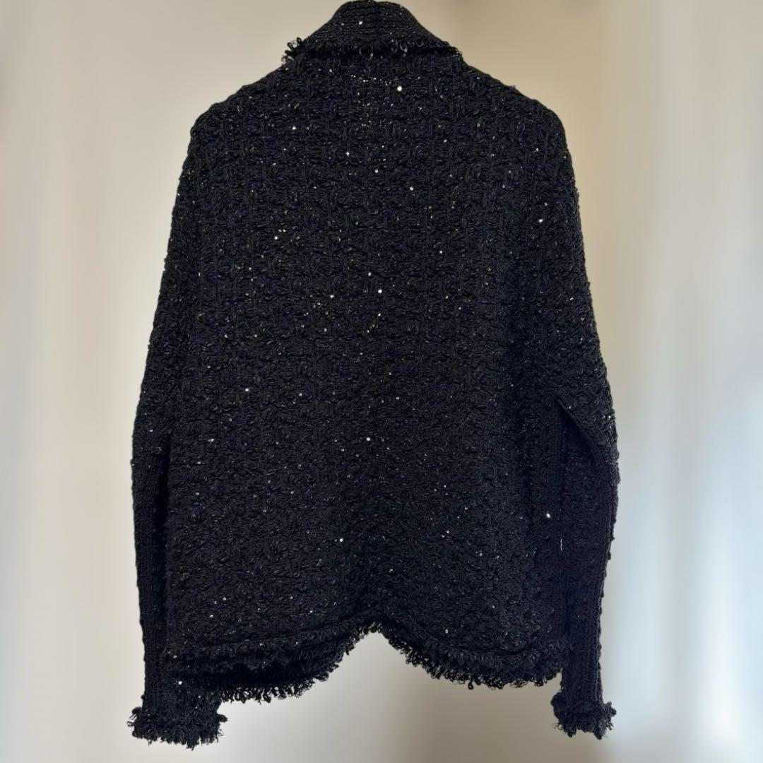 DRAWER 23SS 3G ツイード スパンコール ニットジャケット