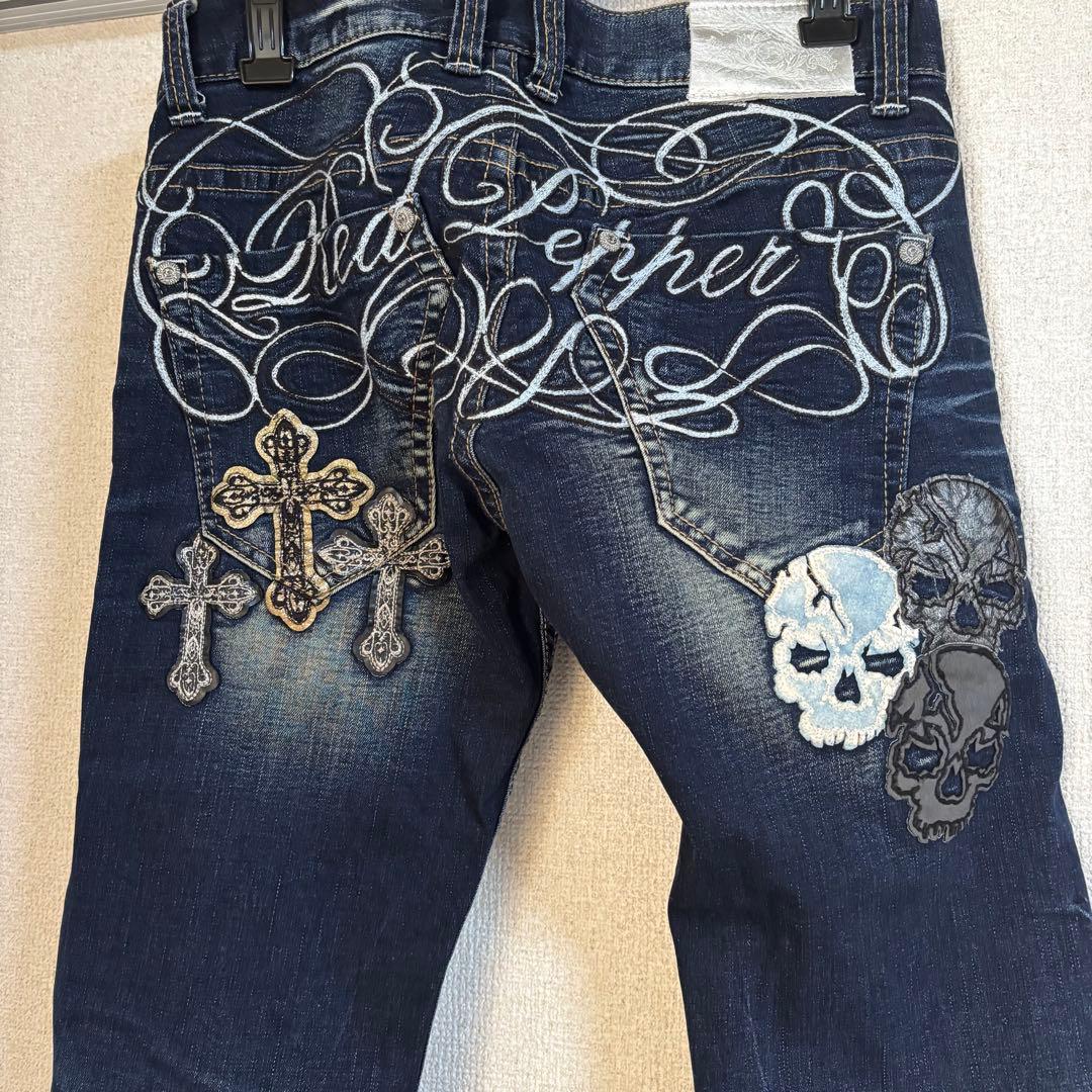 RED PEPPER スカル デニム 刺繍 ジーンズ y2k レッドペッパー