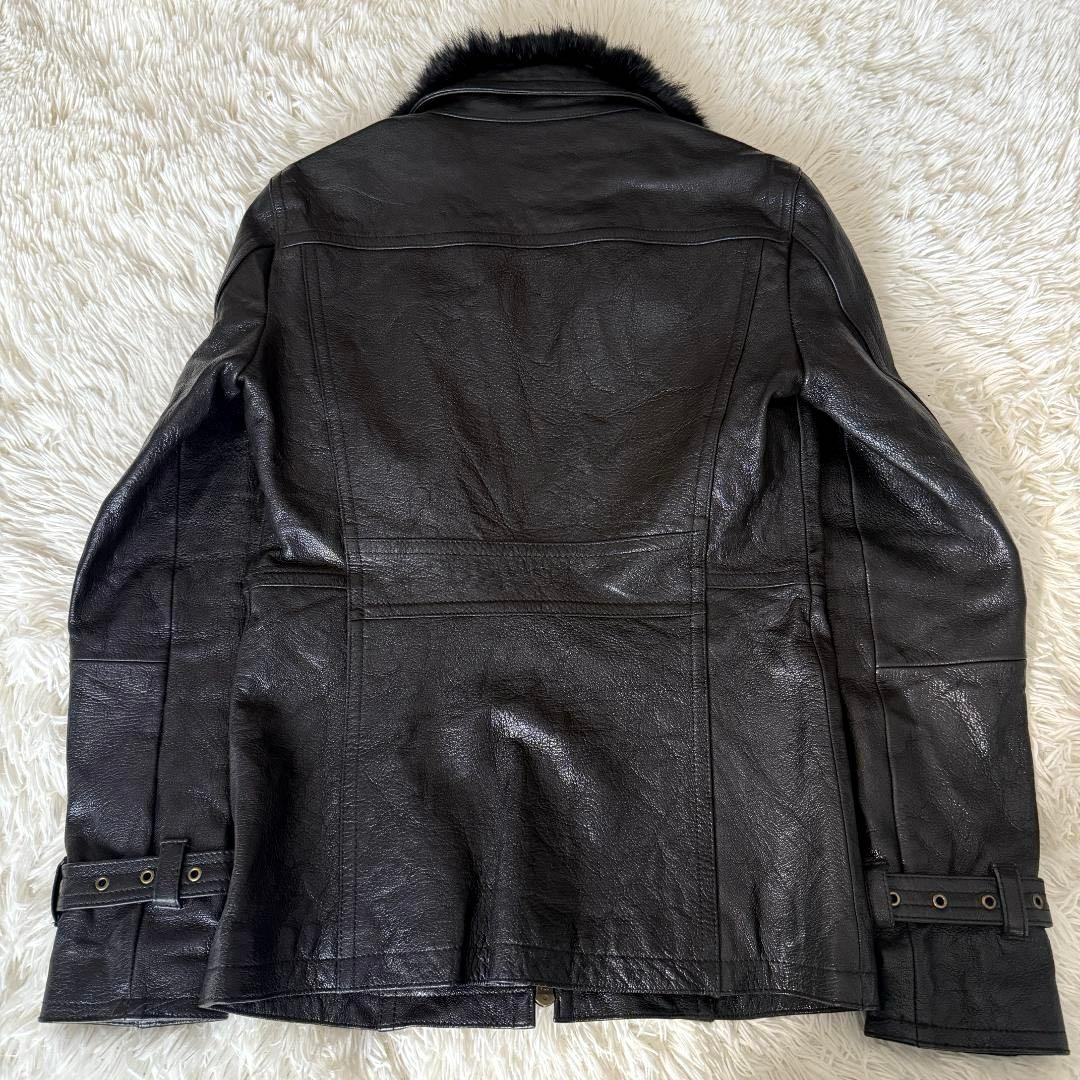 y2k✨トルネードマート 本革 レザージャケット ライダース リアルファー 黒