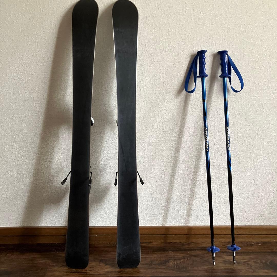 DriveOne アルペンスキービンディング スキーポール100センチ靴付キッズ