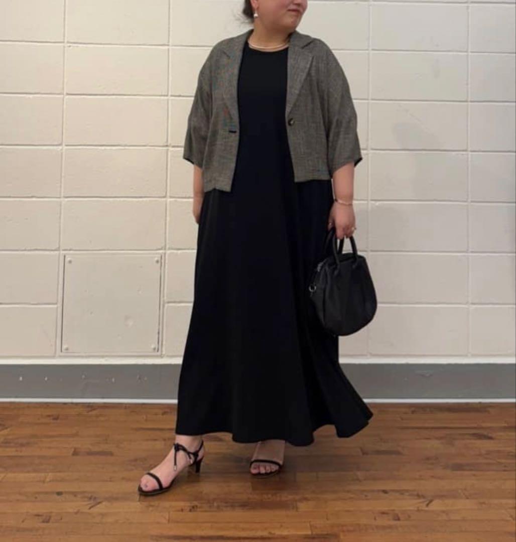 ビアズリー beardsley ハーフスリーブツイードジャケット