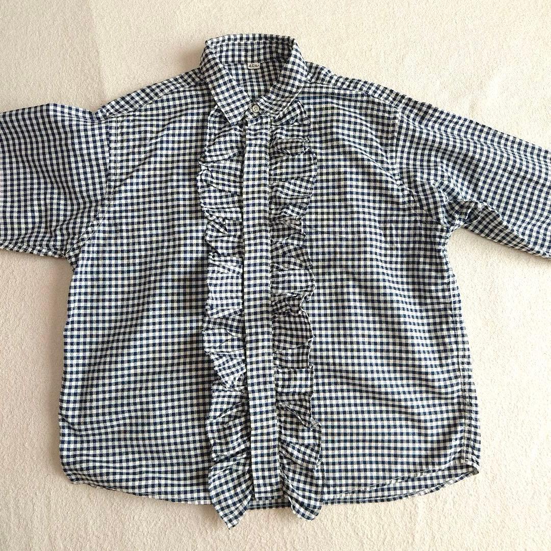 45R 45rpm 薄オックスのフリルオーシャンブラウス