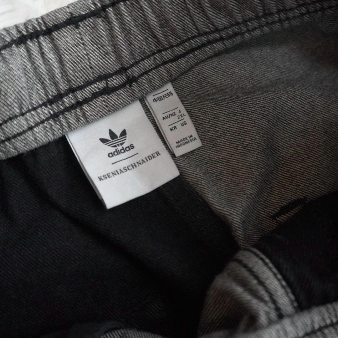 希少サイズ ✨極美品 アディダス パッチワークジーンズ デニム ワイドパンツ