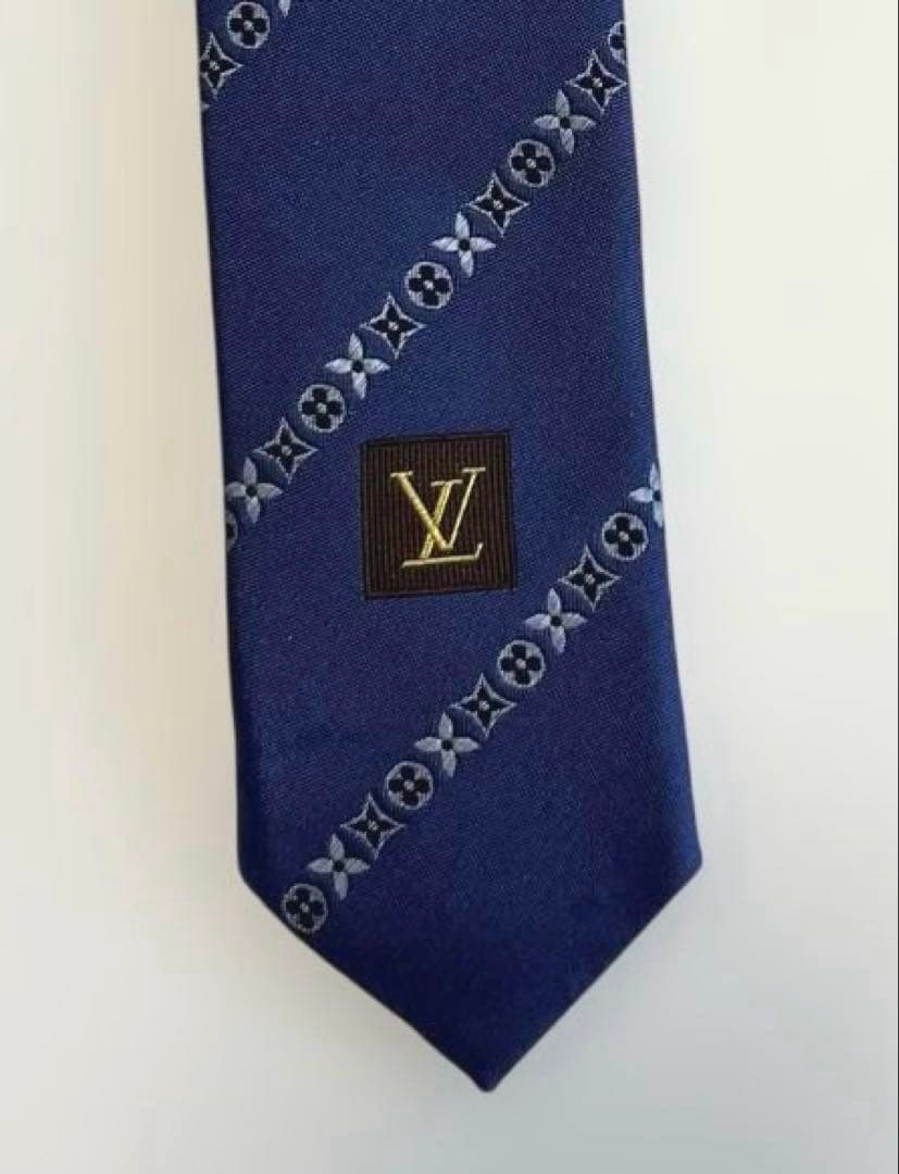 【美品】LOUIS VUITTON シルク素材ネクタイ