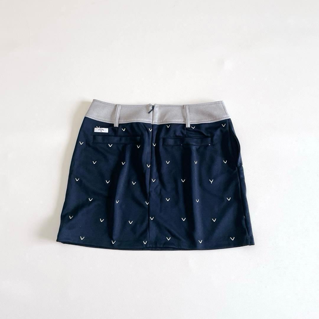 Callaway キャロウェイ ゴルフ スカート M 総柄 ネイビー