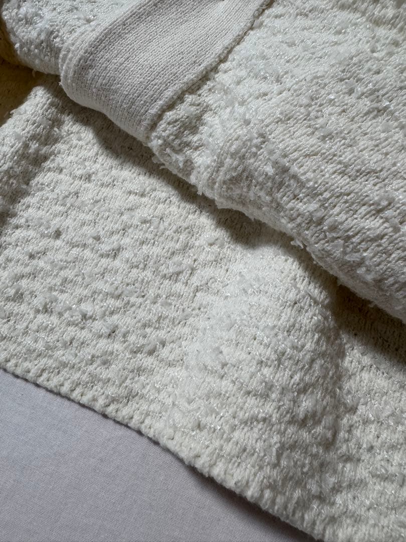 SHIPS ニットツイードクルーネックベスト