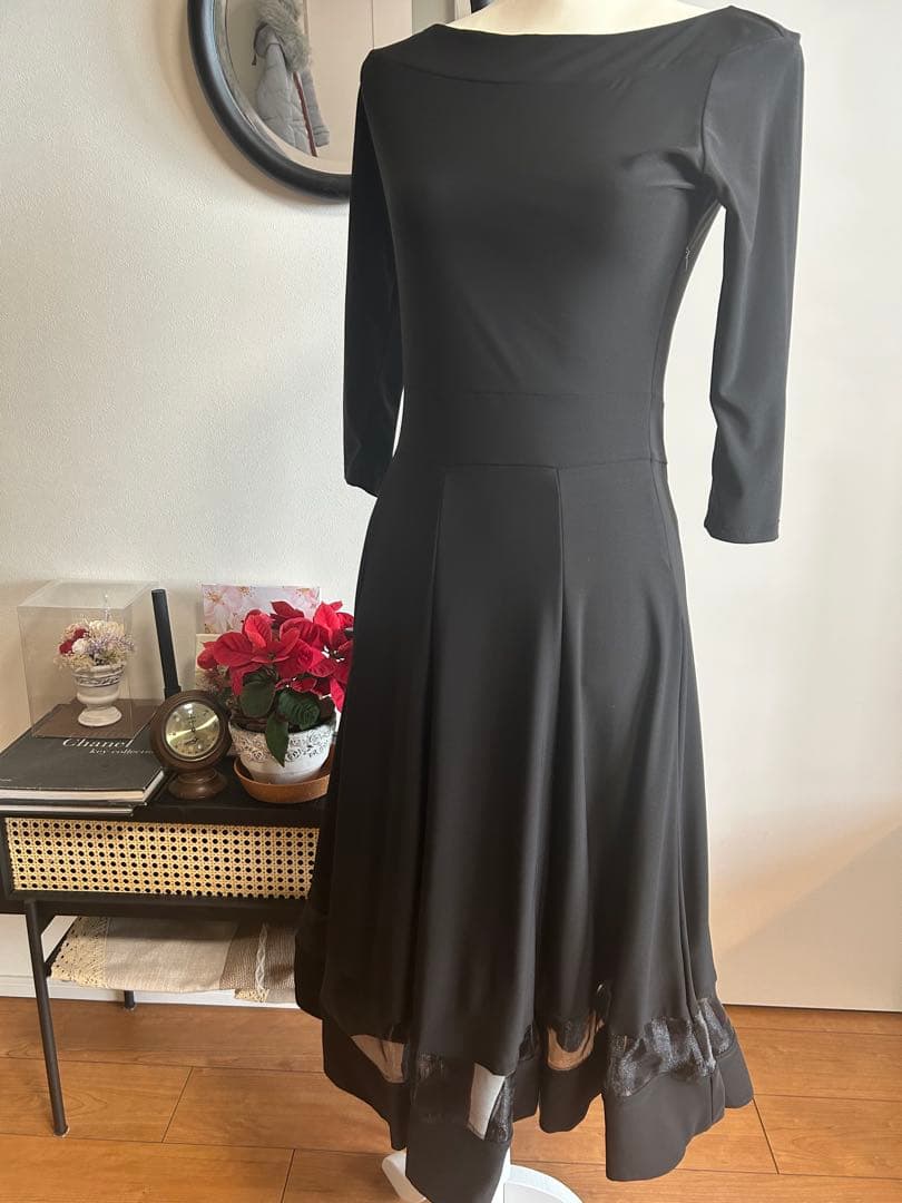 社交ダンス用レッスンウェア 黒 長袖