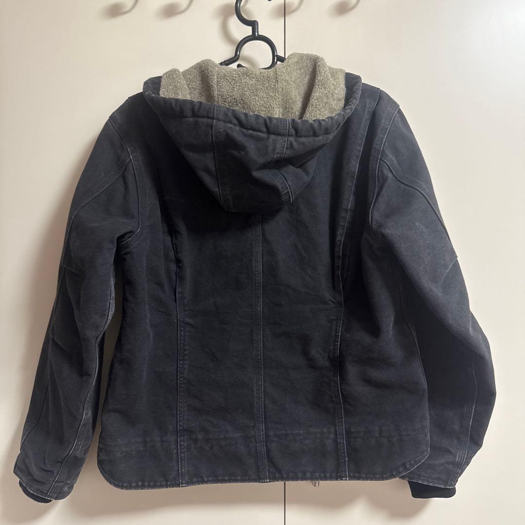 Carhartt ダックジャケット ボア フード ブラック