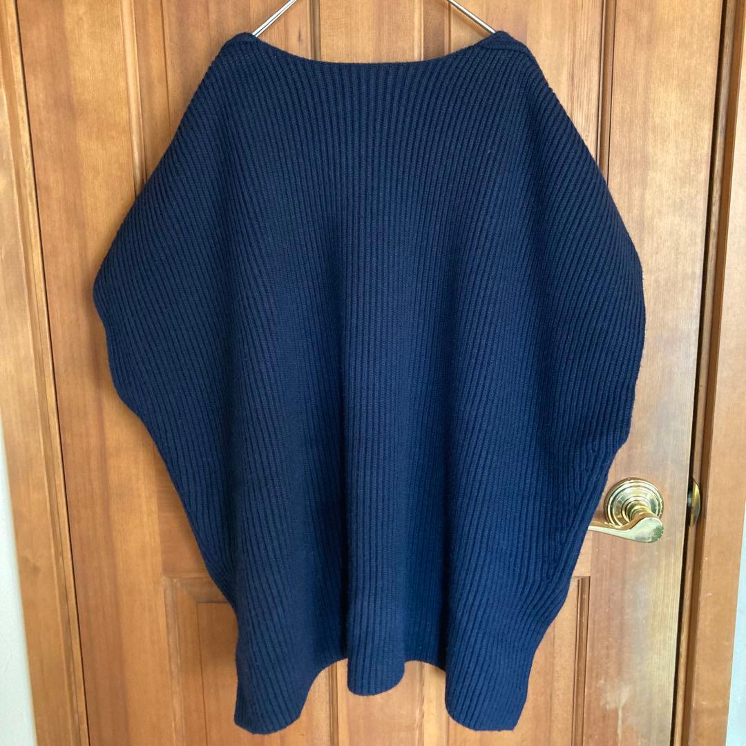 Drawer ドゥロワー Vネック ニット　ベスト　カシミヤ　ネイビー