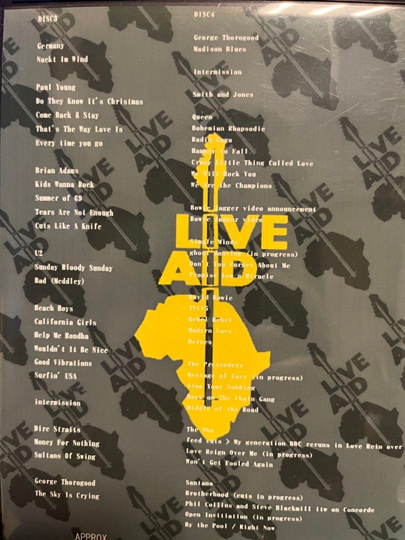 最終値下げ！当時物レア！LIVE AID 完全版コンプリートDVDセット