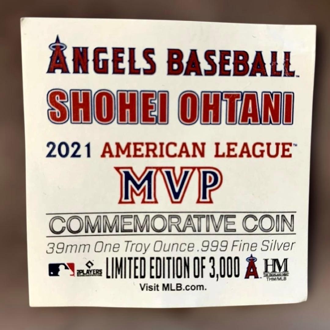純銀　大谷翔平　2021　アメリカンリーグMVP記念メダル