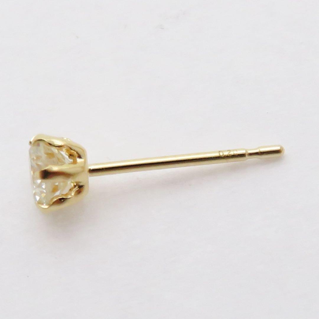 y*a様 【本物保証】K18YG 天然ダイヤモンド 0.221ct ピアス　中宝