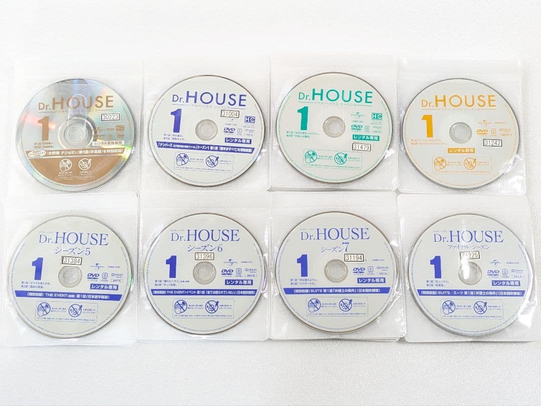 Dr.HOUSE シーズン1～FINAL 全89巻 レンタルDVD　中古