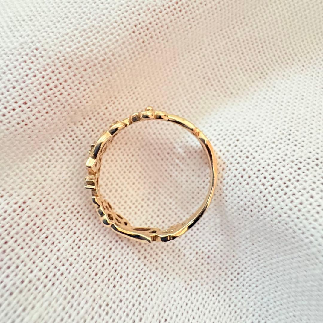 レア　美品　11号　ヴァンドーム青山　バラフライ　ゴールド　K10 リング　指輪