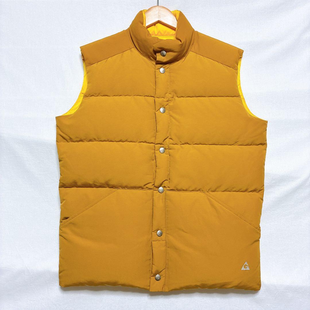 GERRY ジェリー リバーシブル 中綿 ベスト キャメル イエロー 古着