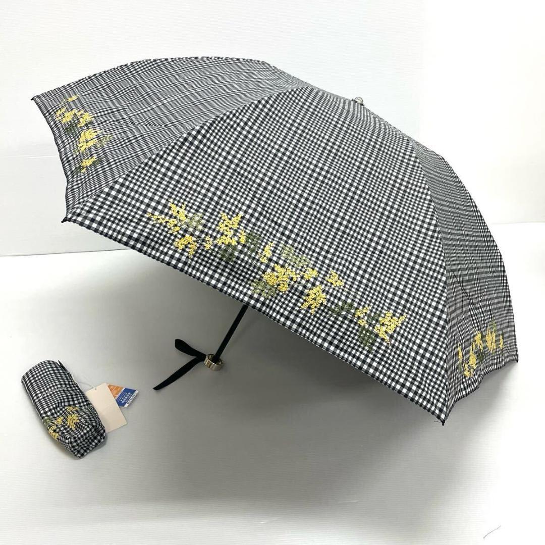 m*a様 新品52998 ジルスチュアート＊ギンガムチェック晴雨兼用折りたたみ日