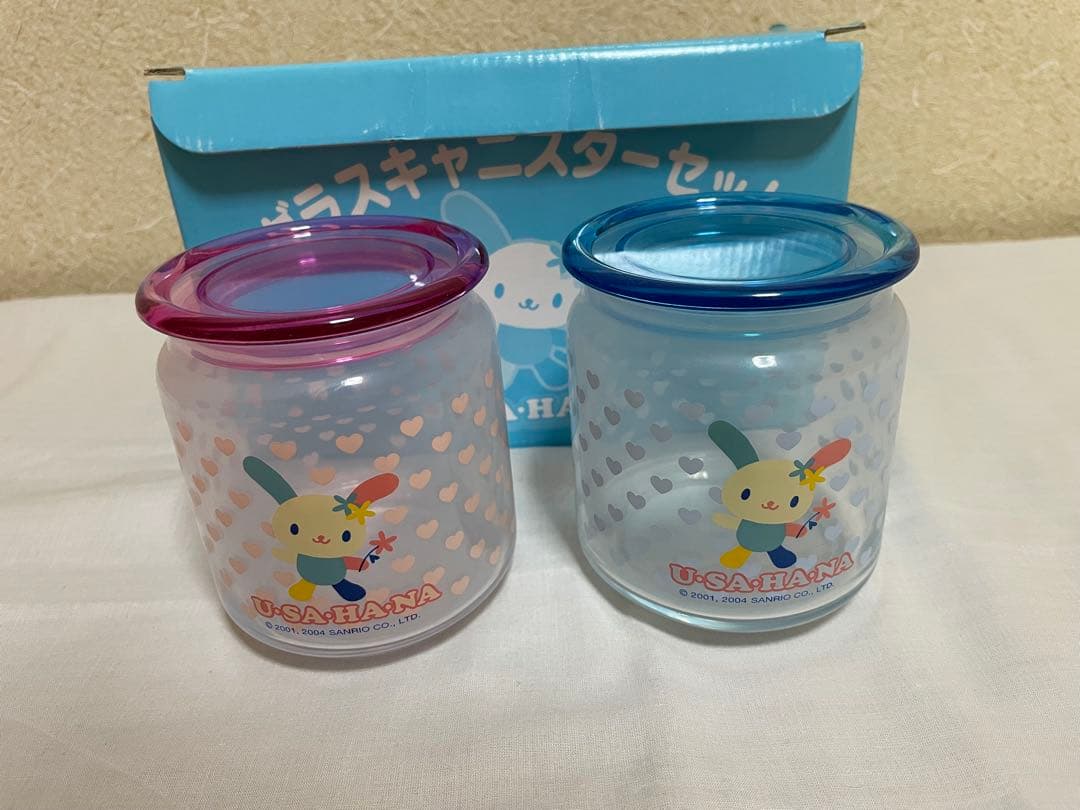 【希少☆未使用品】サンリオ　ハローキティ　キキララ　ウサハナ　グラスキャニスター