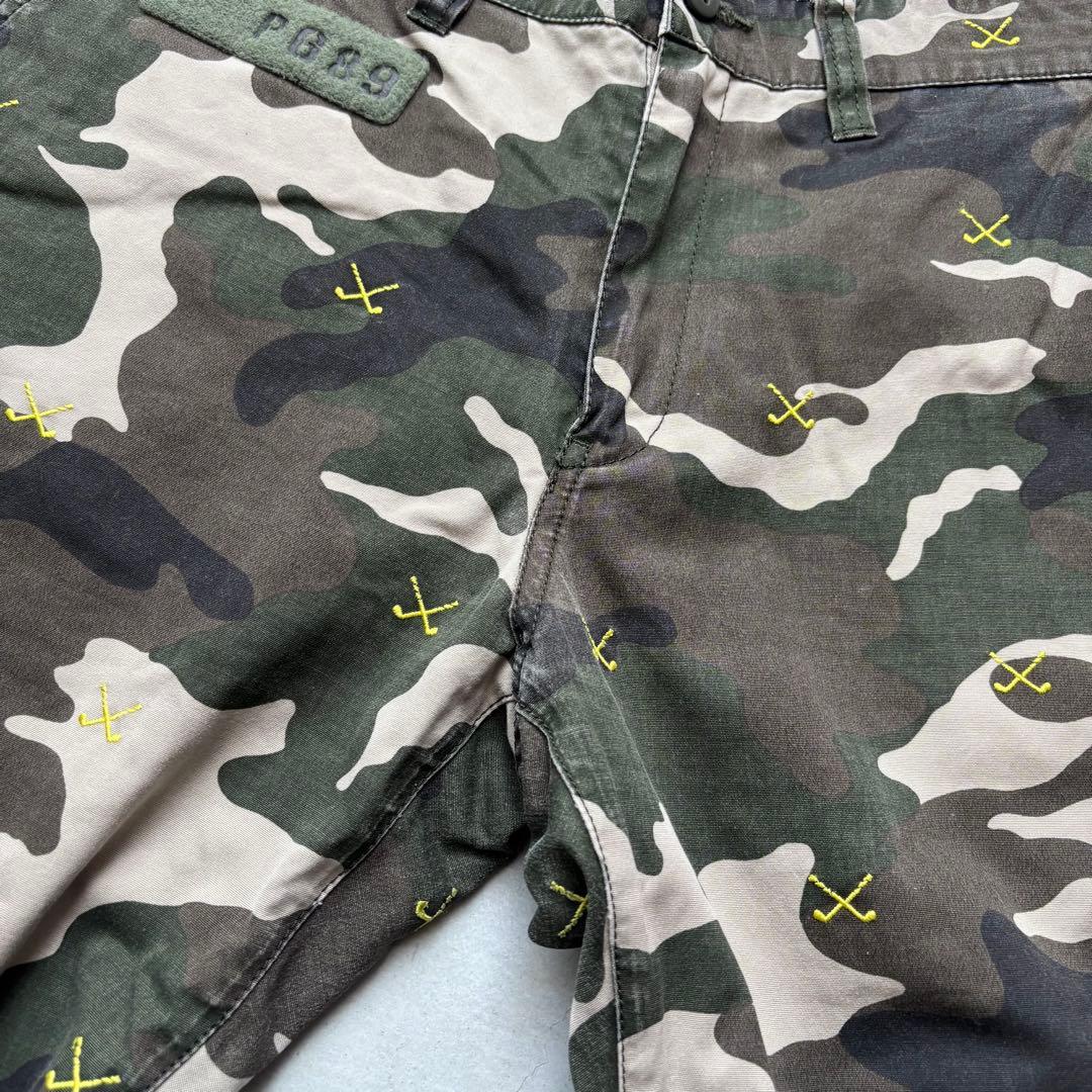 PEARLY GATES パーリーゲイツ 迷彩 カモフラ 総柄 ロングパンツ 6