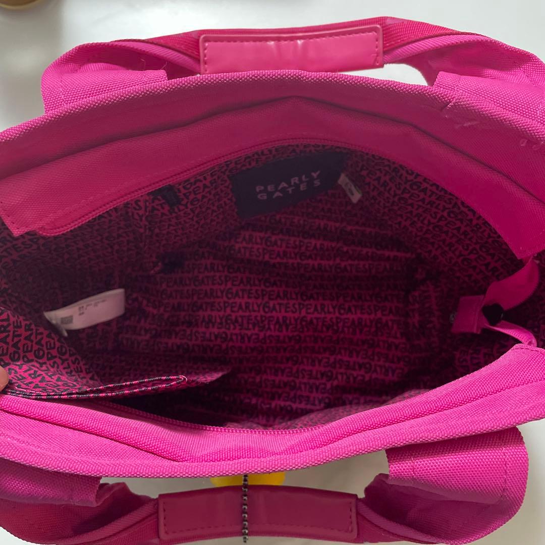 稀少品PEARLY GATES ペイントロゴ　カートバッグ　ピンク　ゴルフポーチ