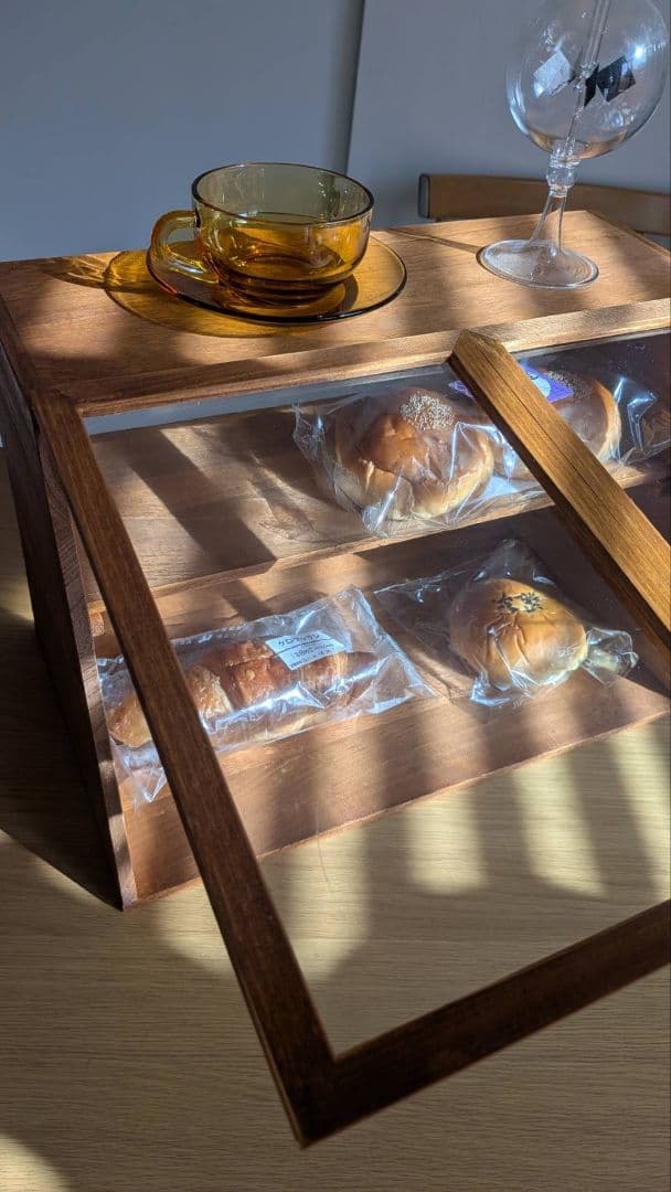 えとぅ様分 おうちdeCafe☆ 木製扉付きブレッドケース♫おまとめ２点