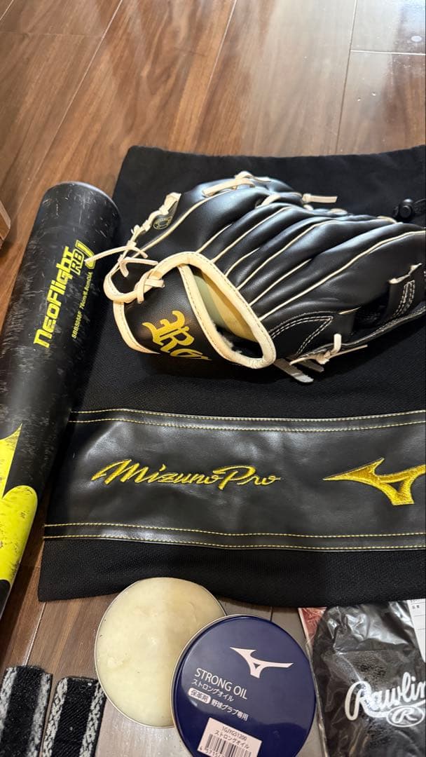 ssk 少年軟式用バット グローブ専用袋付き・お手入れ用品・エルボーガード