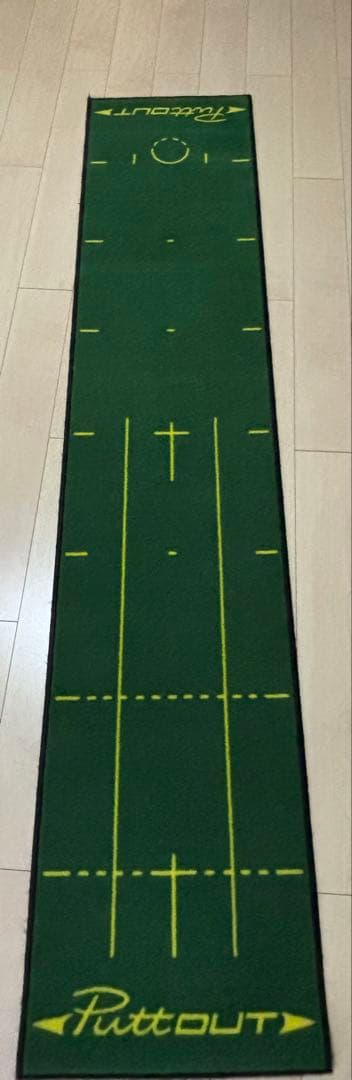 PuttOUT パターマット2m40㎝パター練習機セットマスターズカラー