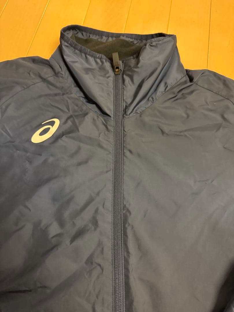 asicsアシックス　ウィンドブレーカー　上下セット　ネイビー　M
