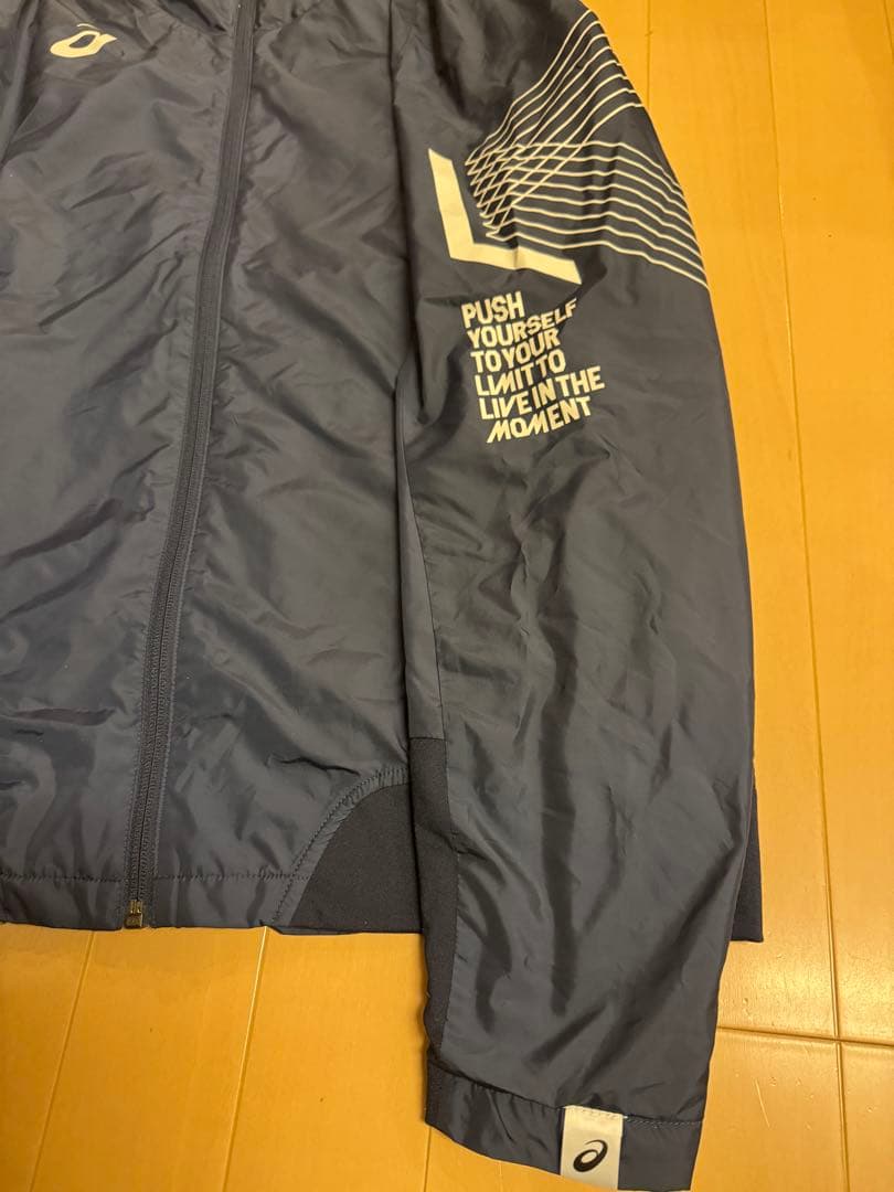 asicsアシックス　ウィンドブレーカー　上下セット　ネイビー　M