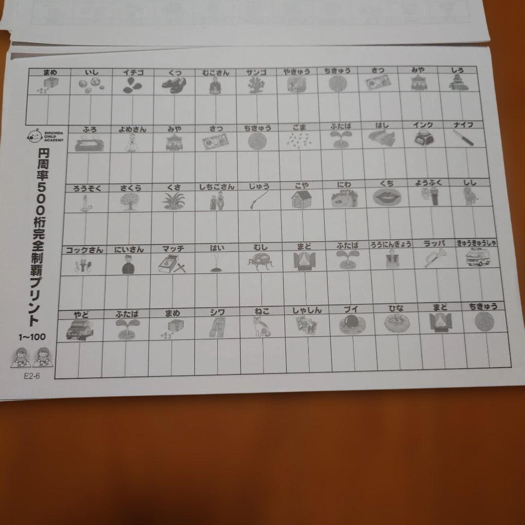 しちだ式 円周率500桁制覇 フラッシュ カード CD付 プリントおまけ付き☆