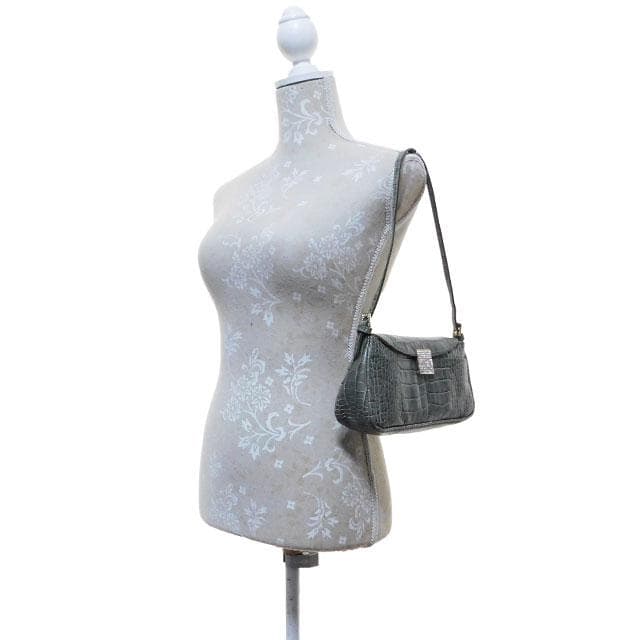 極美品ヴァレンティノ ガラヴァーニ ハンドバッグ 肩掛け可能 クロコ型押しレザー