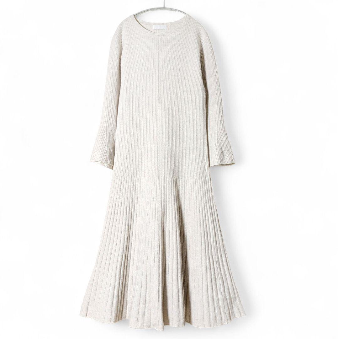 ガリャルダガランテ／23AW 定価3万円 フレアスリーブ リブニットワンピース