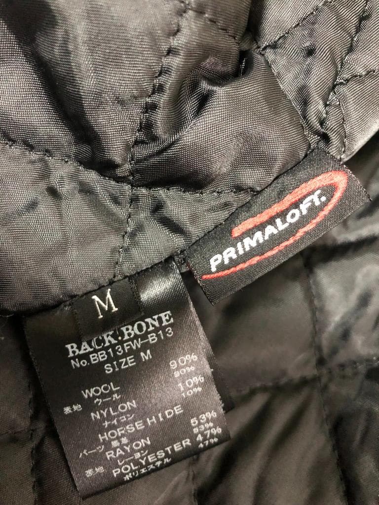 ◆BACKBONE MELTON MOTORCYCLE JACKET 馬革