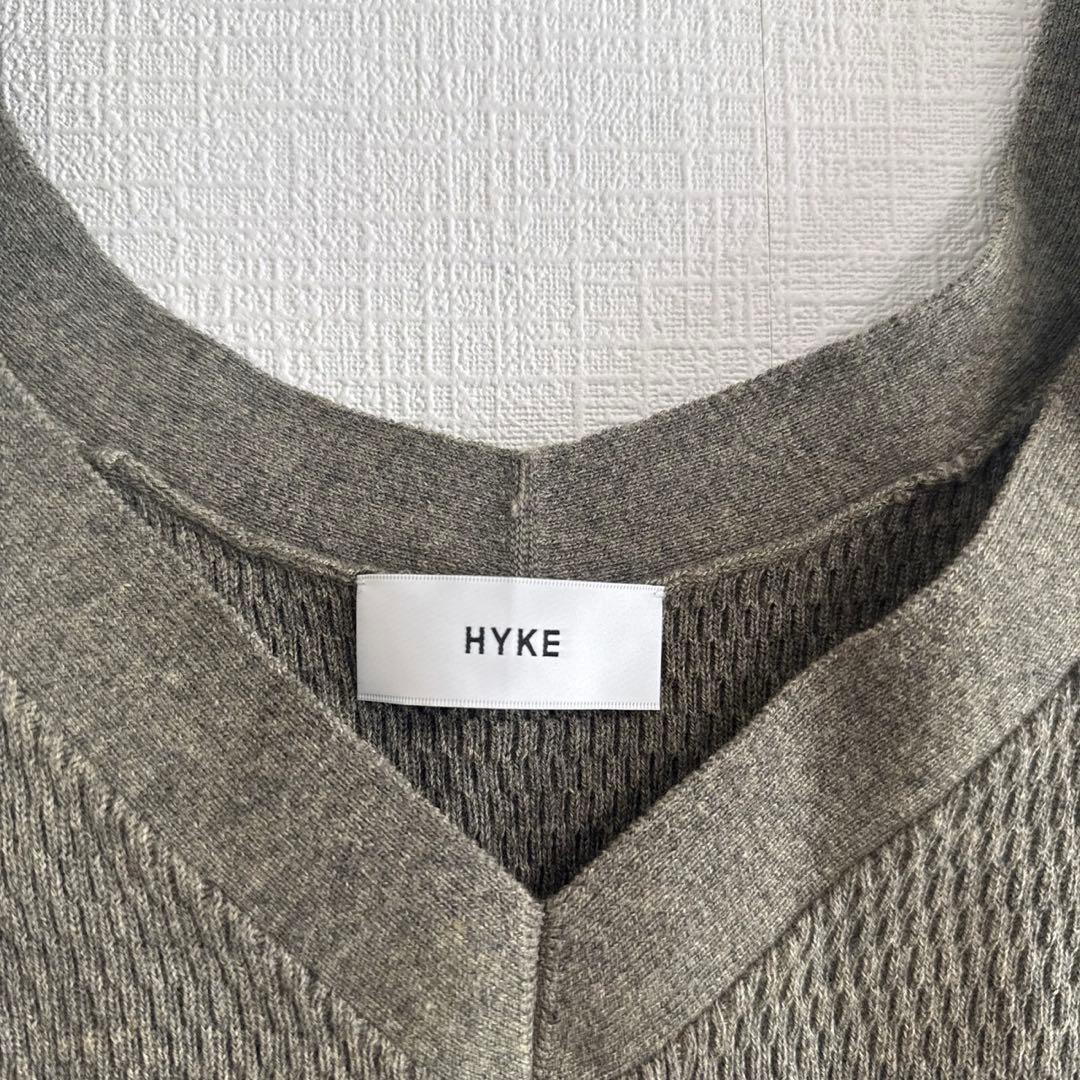 HYKE 23年製 C/C KNIT THERMAL BUSTIER TOP
