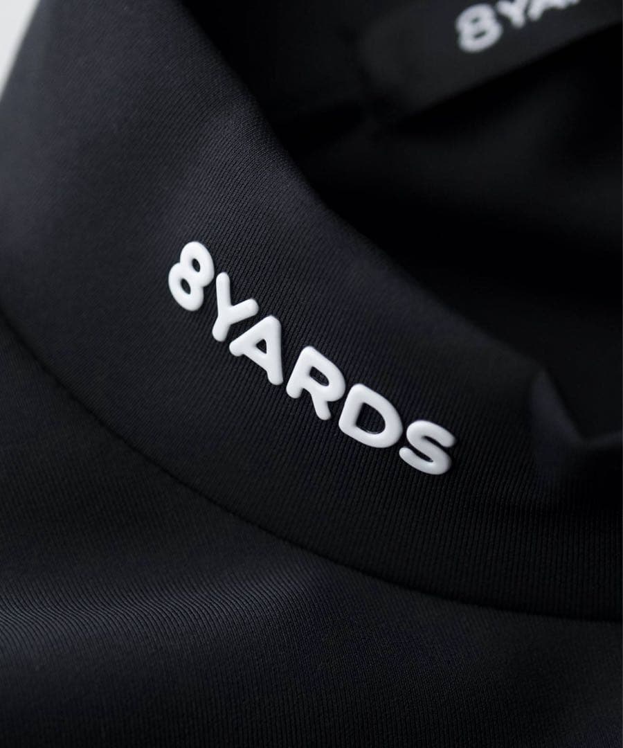 【超美品】8YARDS ♪黒 M モックネック ゴルフシャツ