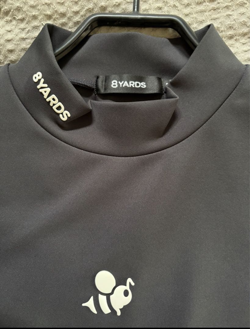 【超美品】8YARDS ♪黒 M モックネック ゴルフシャツ