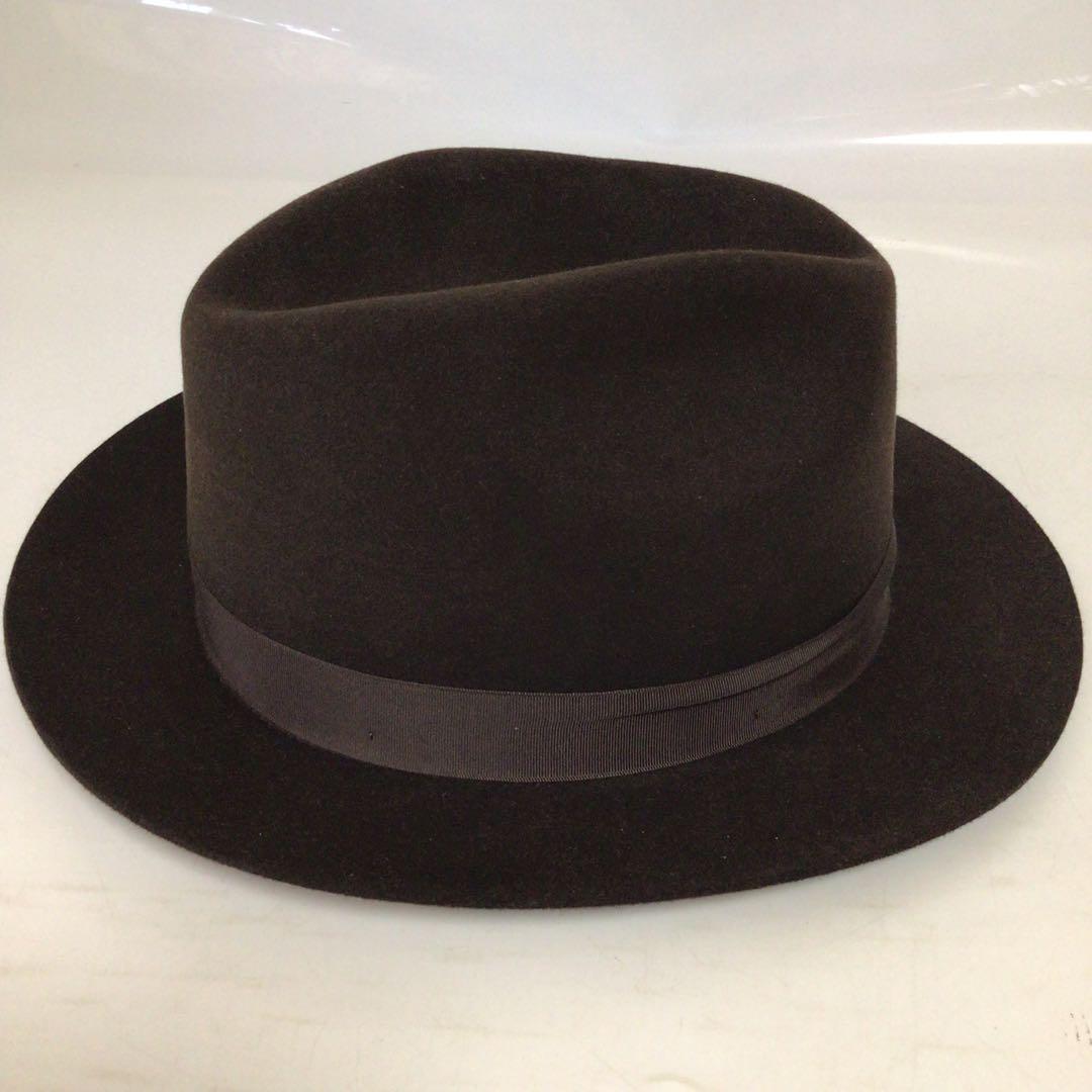 Bailey madison ウールフェルトハット ダークブラウン 羽根付き