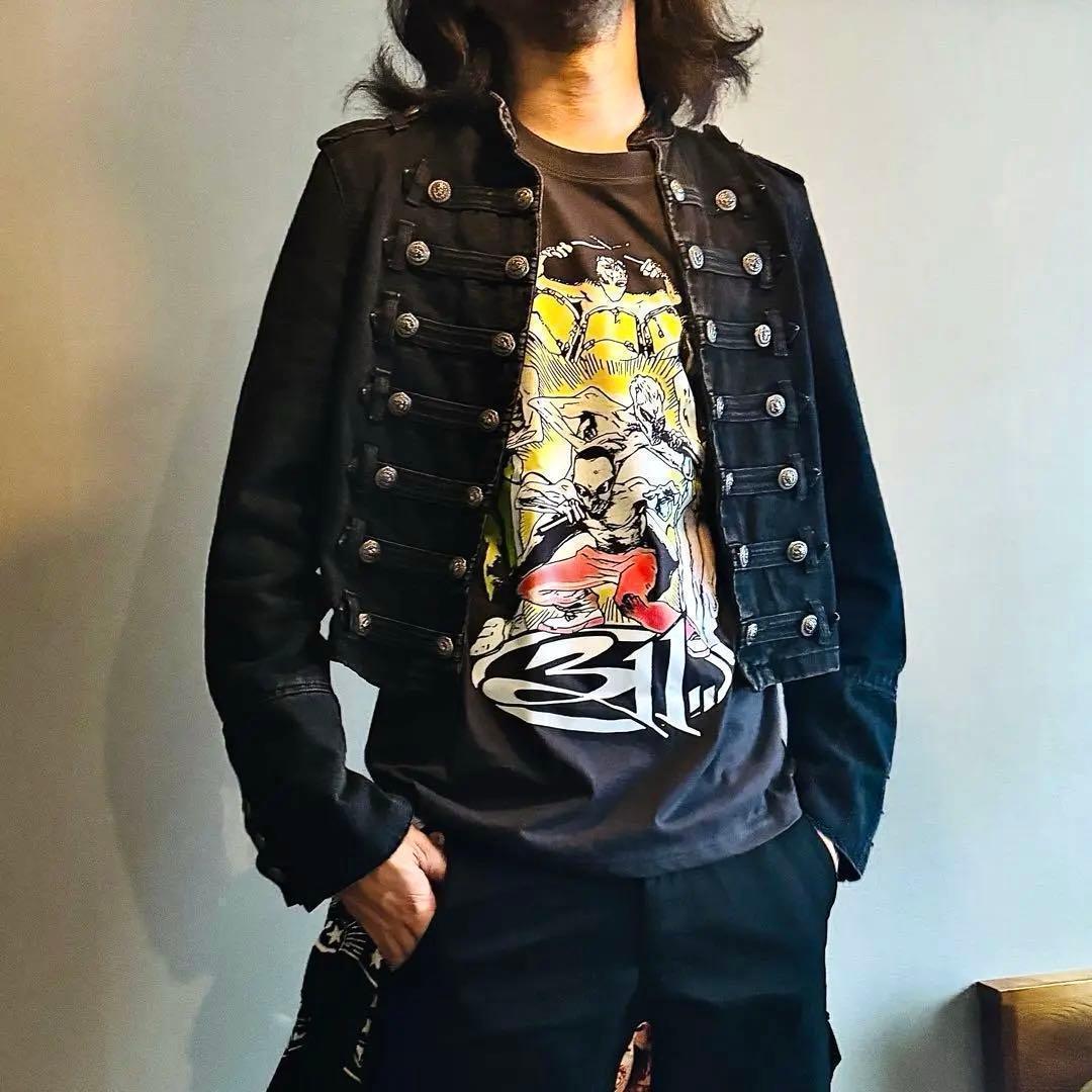 短丈&袖長ナポレオンデニムミリタリージャケット 当日/翌日発送