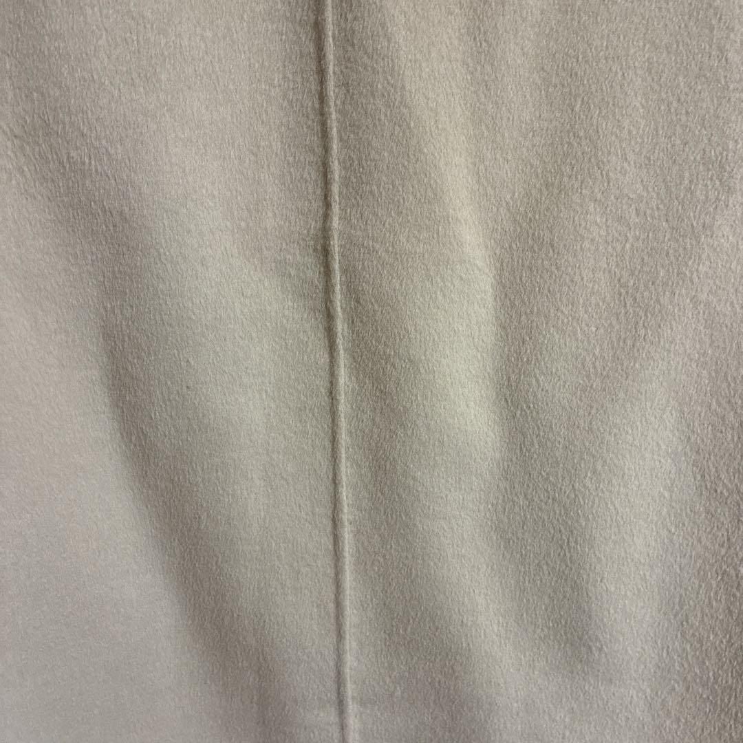 美品　アイボリー ファー付きポンチョ　ケープコート