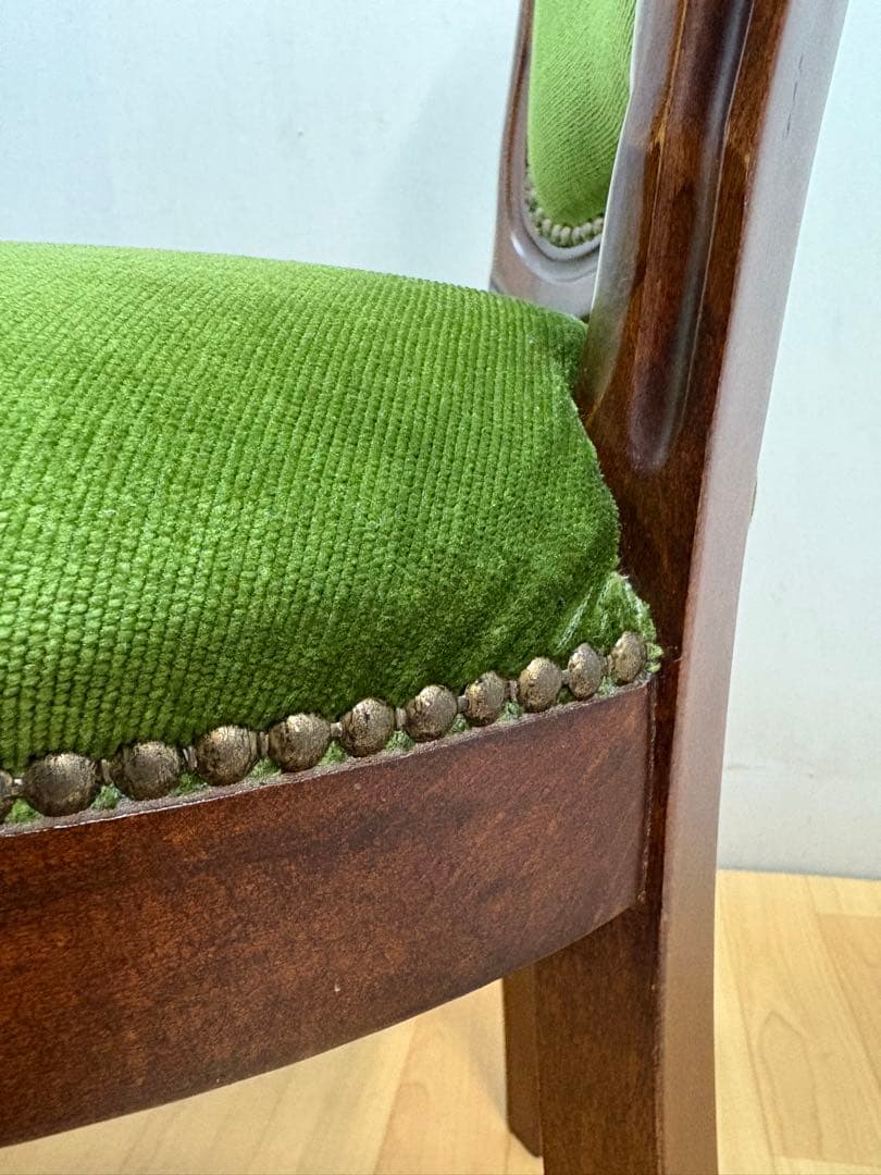 ま*う様 アンティーク　ベロア　猫脚　木製　クラシック　チェア