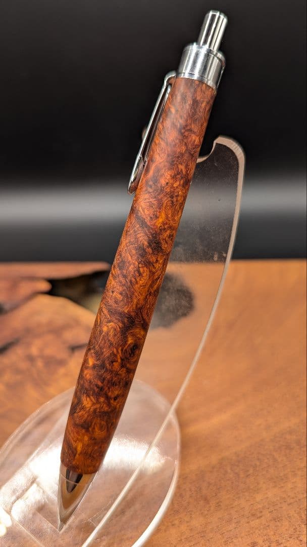 648極上　本花梨　瘤杢　木軸シャーペン　ボールペン