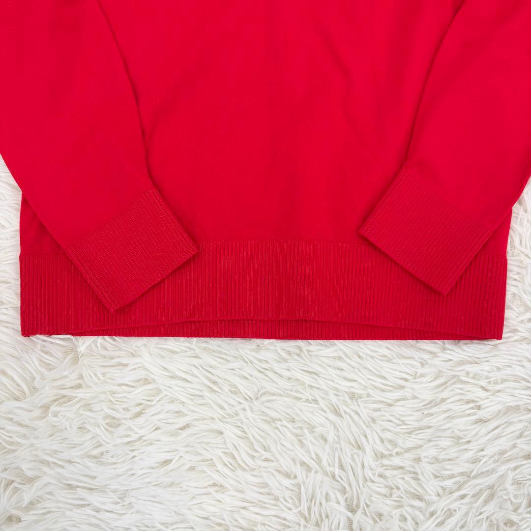 J.LINDEBERG クルーネックニット ゴルフウェア 長袖 S レッド