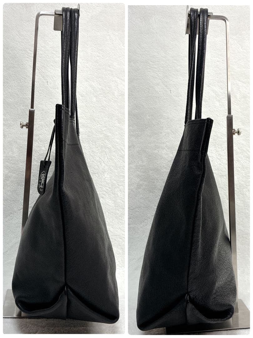 REN レン　FUKURO トートバッグ　豚革　ピッグレザー　ブラック