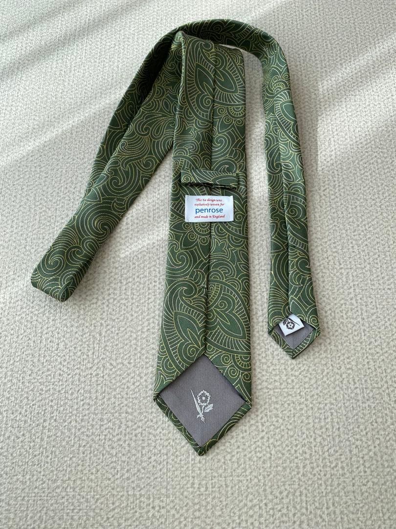 URBAN RESEARCH Tailor グリーン 緑 ペイズリー ネクタイ