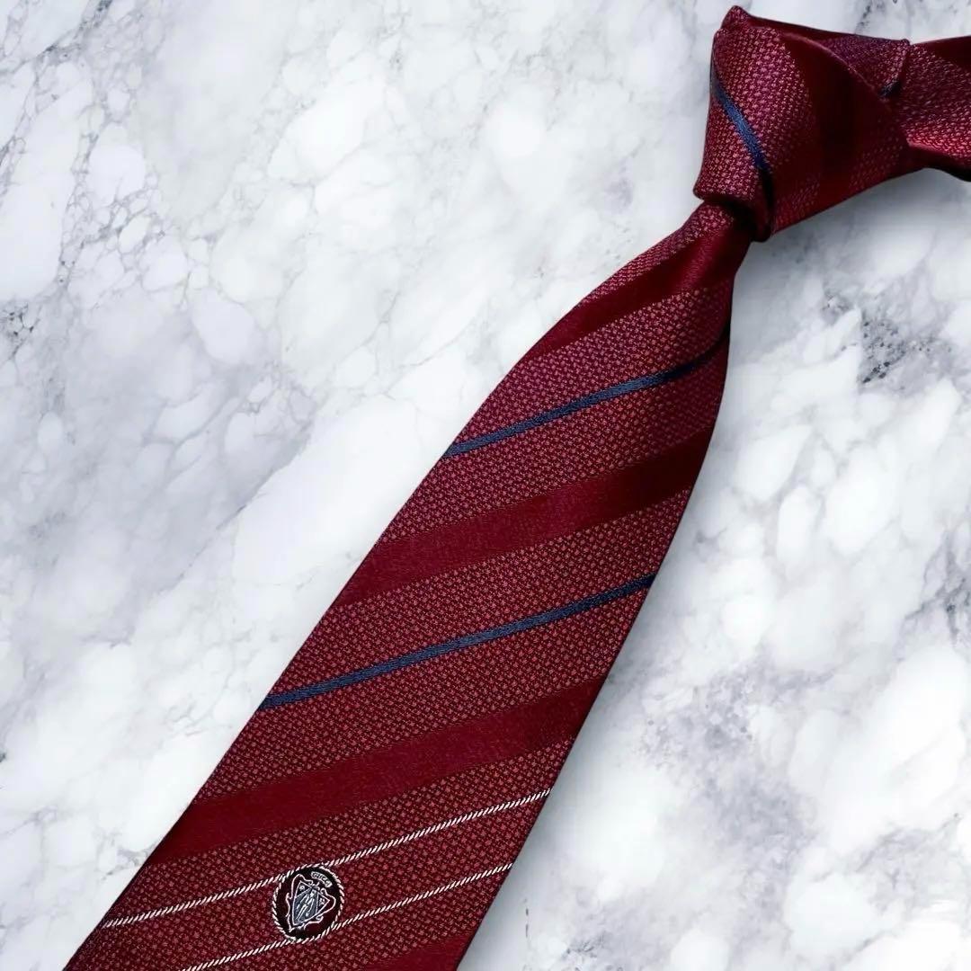 良品✨GUCCI ネクタイ　グッチ　ジャガード　刺繍　ロゴ　かっこいい　【B】