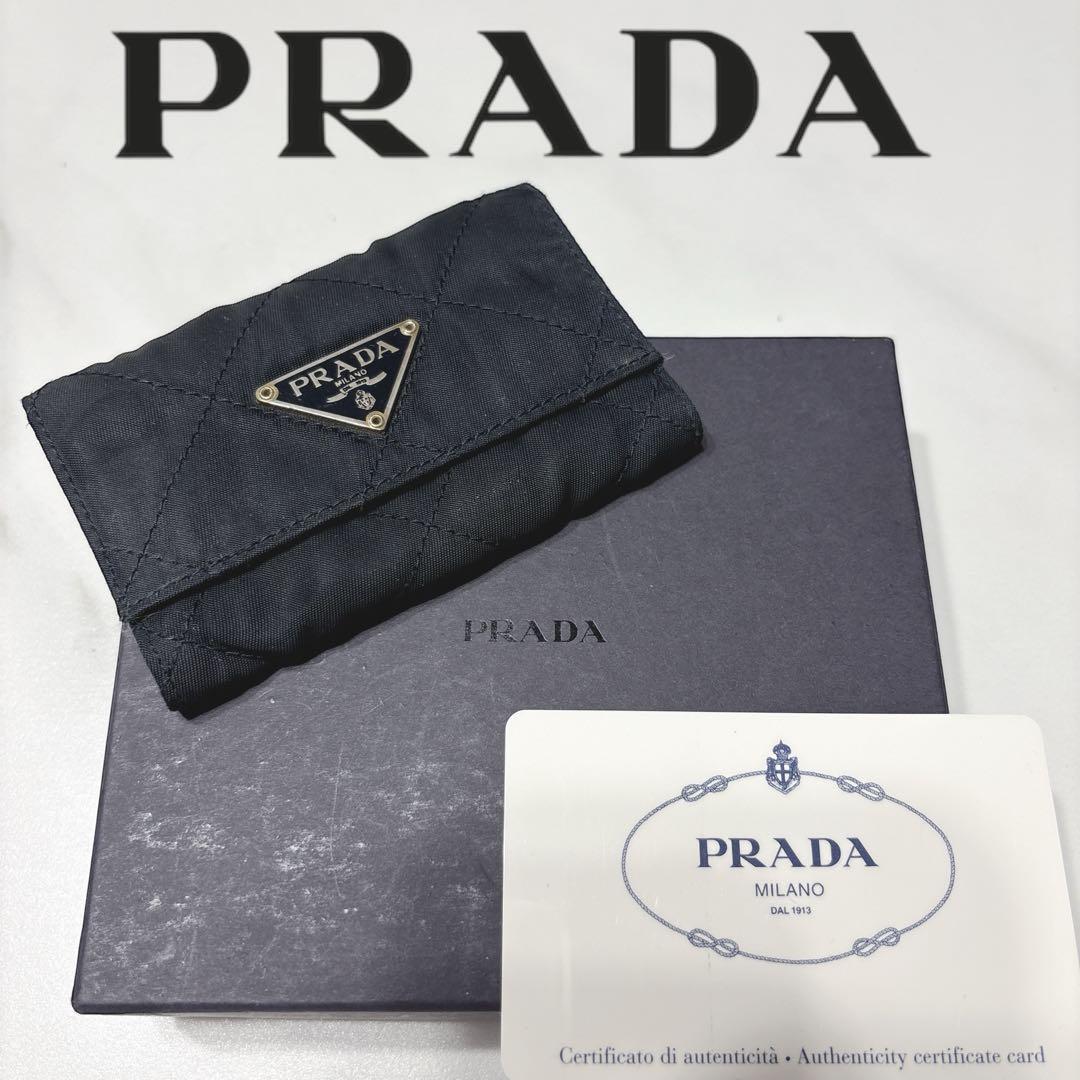 ［正規品］PRADA プラダ　キーケース　キルティング ブラック　黒　6連