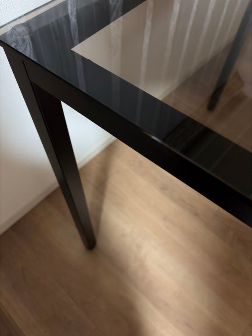 ダイニングテーブル 机 ガラス 木 スチール