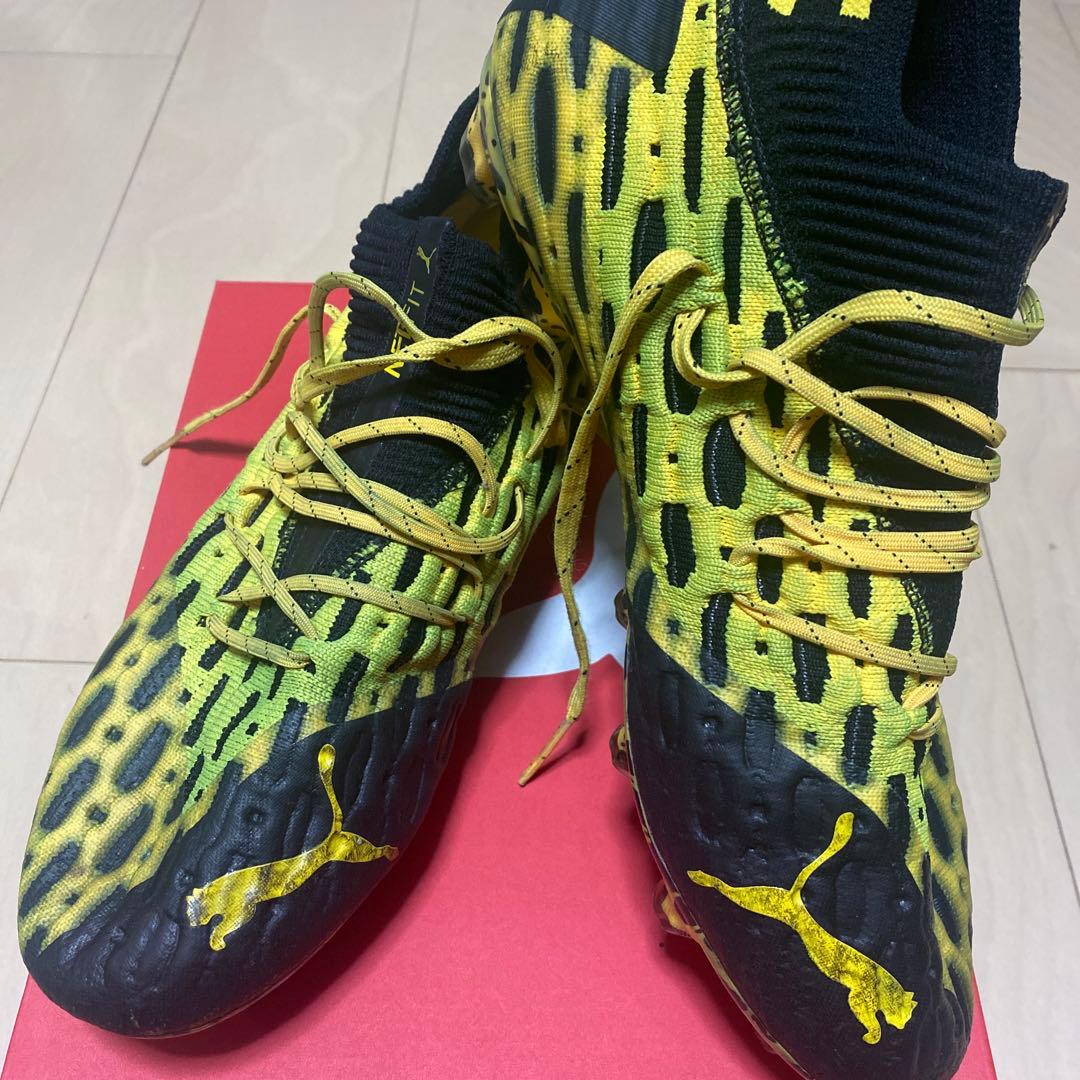 廃盤　サッカースパイク　プーマ　ネットフィット　イエロー