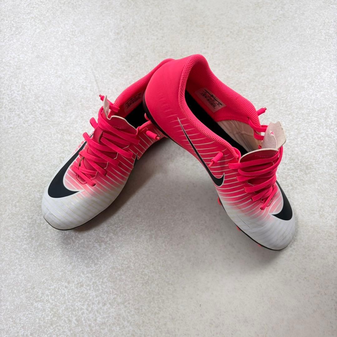 NIKE マーキュリアル サッカースパイク ピンク×ホワイト FG 26cm